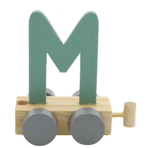 Treinletter M Blauw