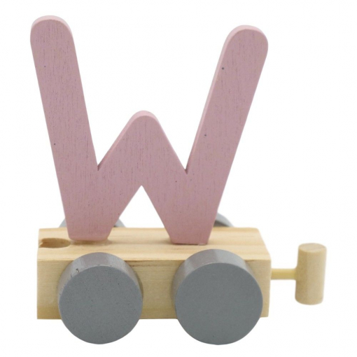 Treinletter W Roze