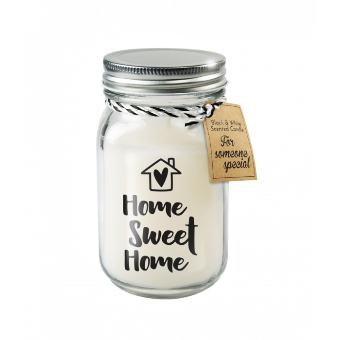 Black and White scented candles - Home sweet home