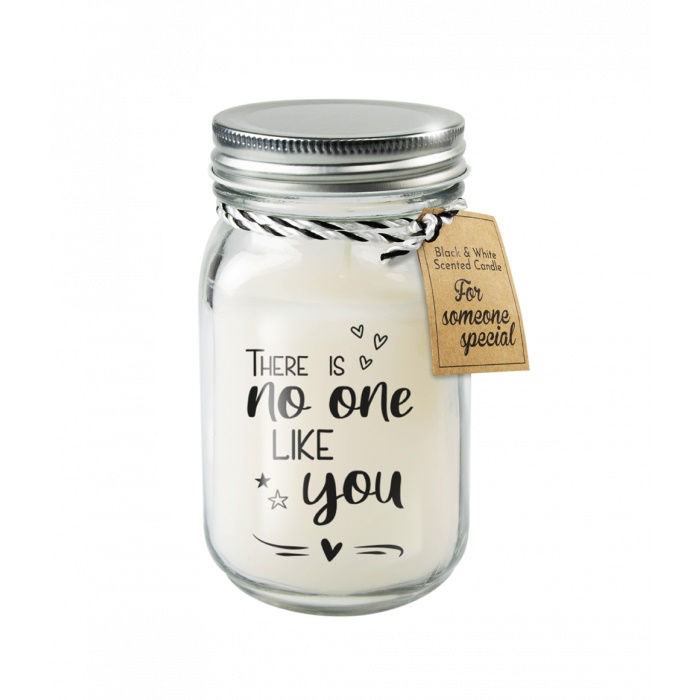 Black and White scented candles - There is no one like you