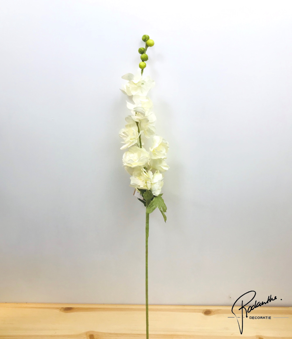 Papierbloem Delphinium wit