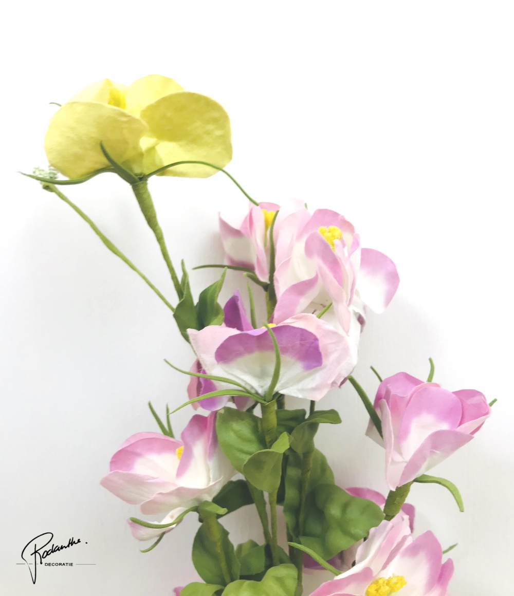 Papierbloem Lisianthus roze