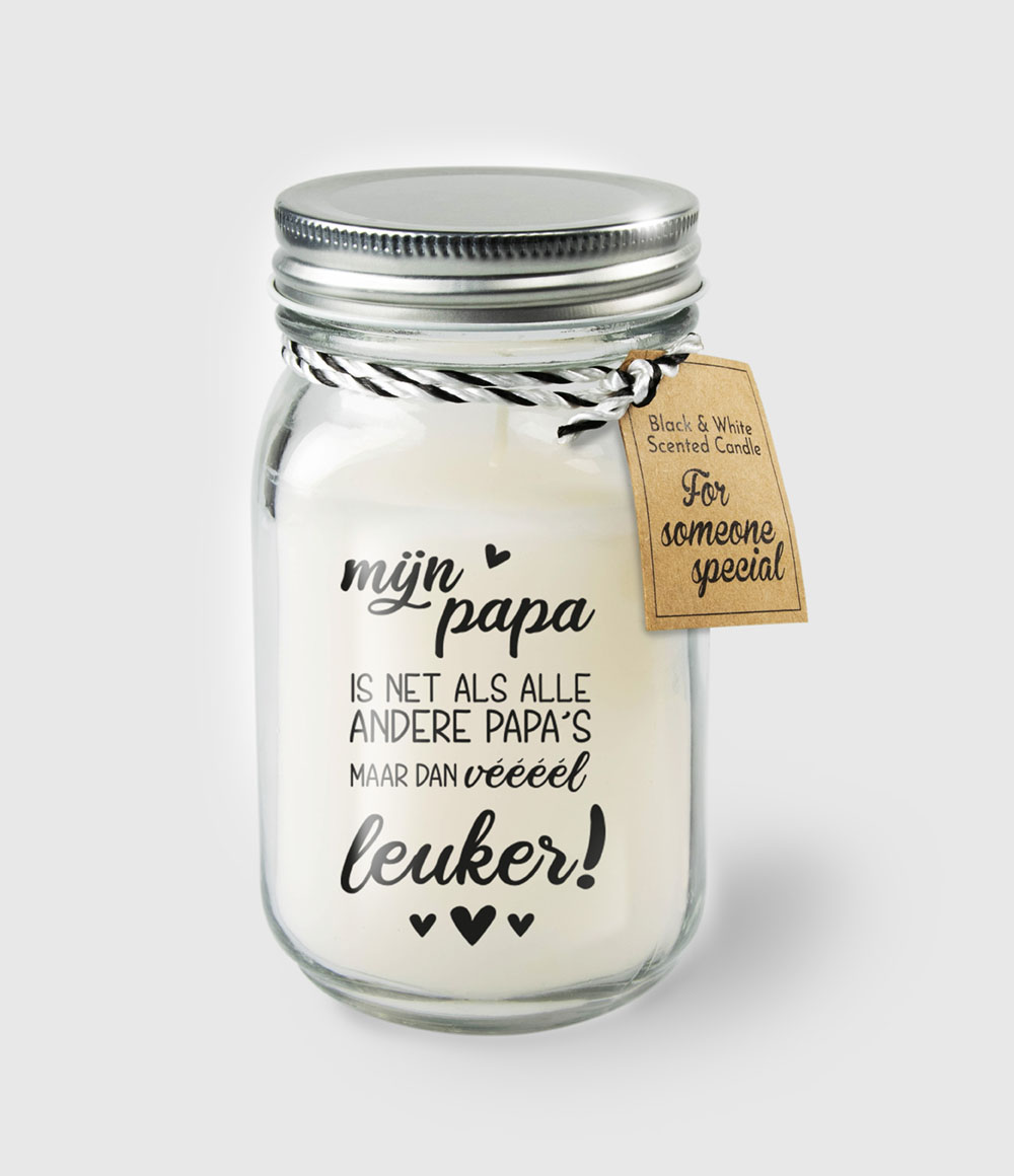 Black and White scented candles - Papa