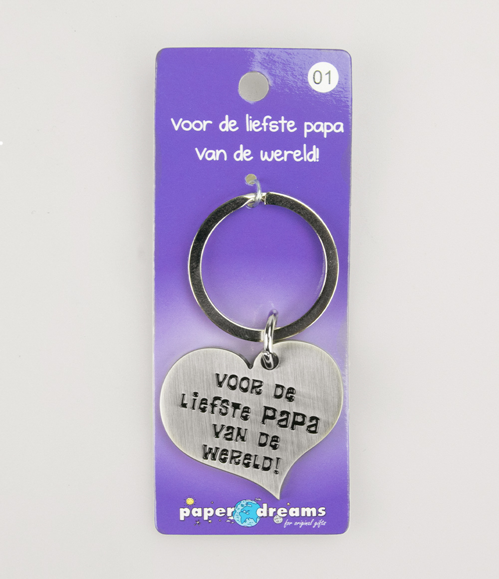 Hart sleutelhanger - Voor de liefste papa