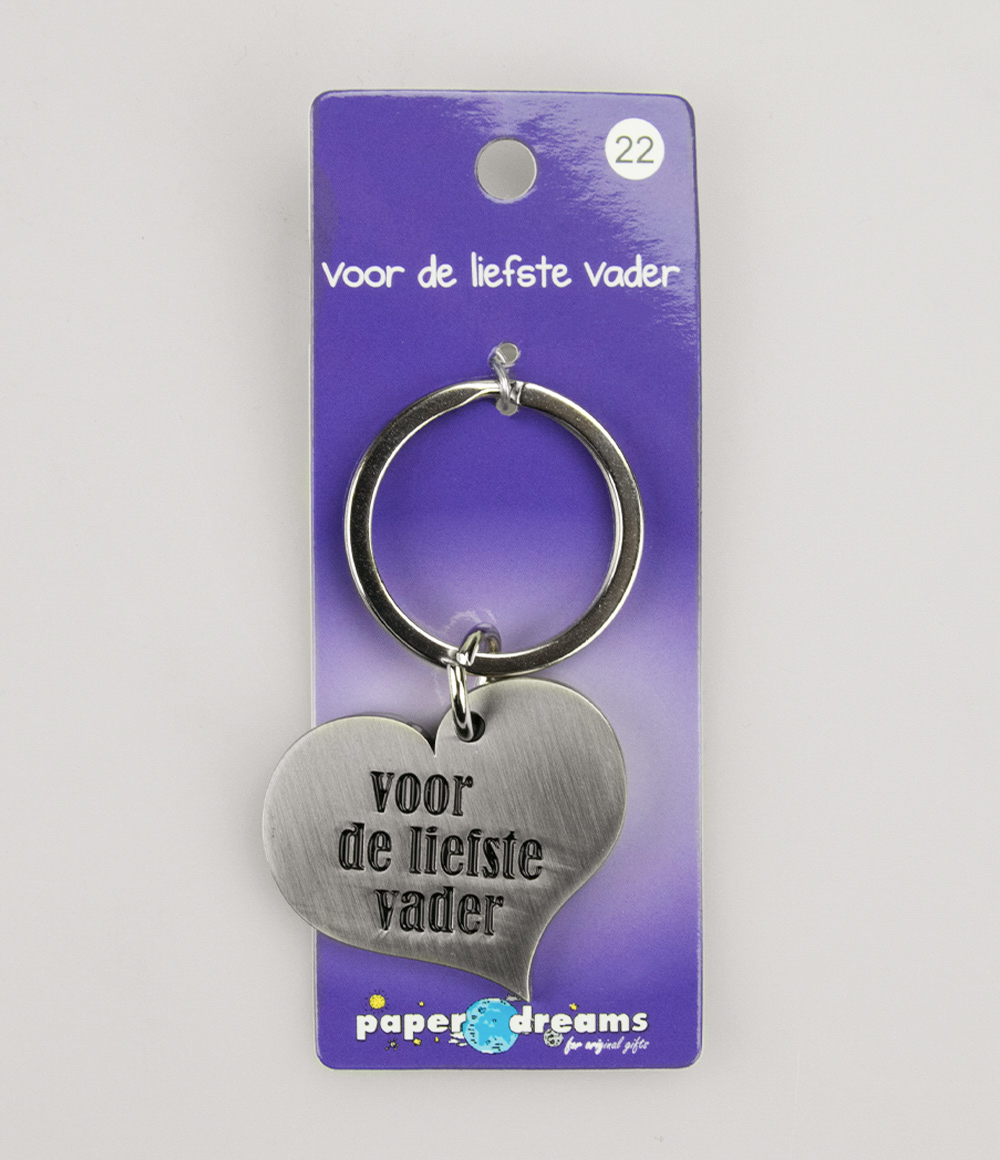 Hart sleutelhanger - voor de liefste vader