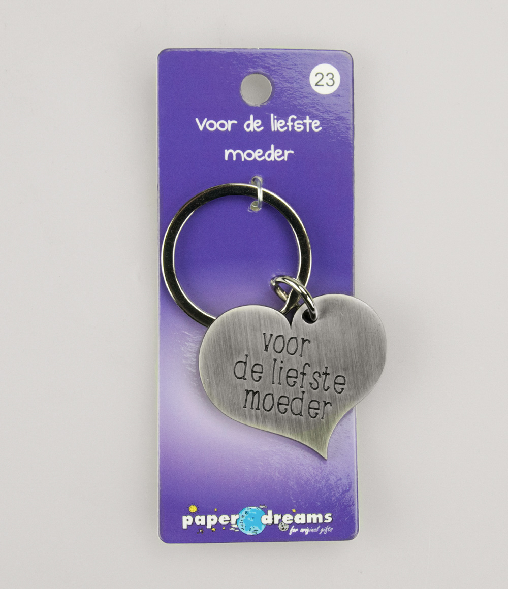 Hart sleutelhanger - voor de liefste moeder