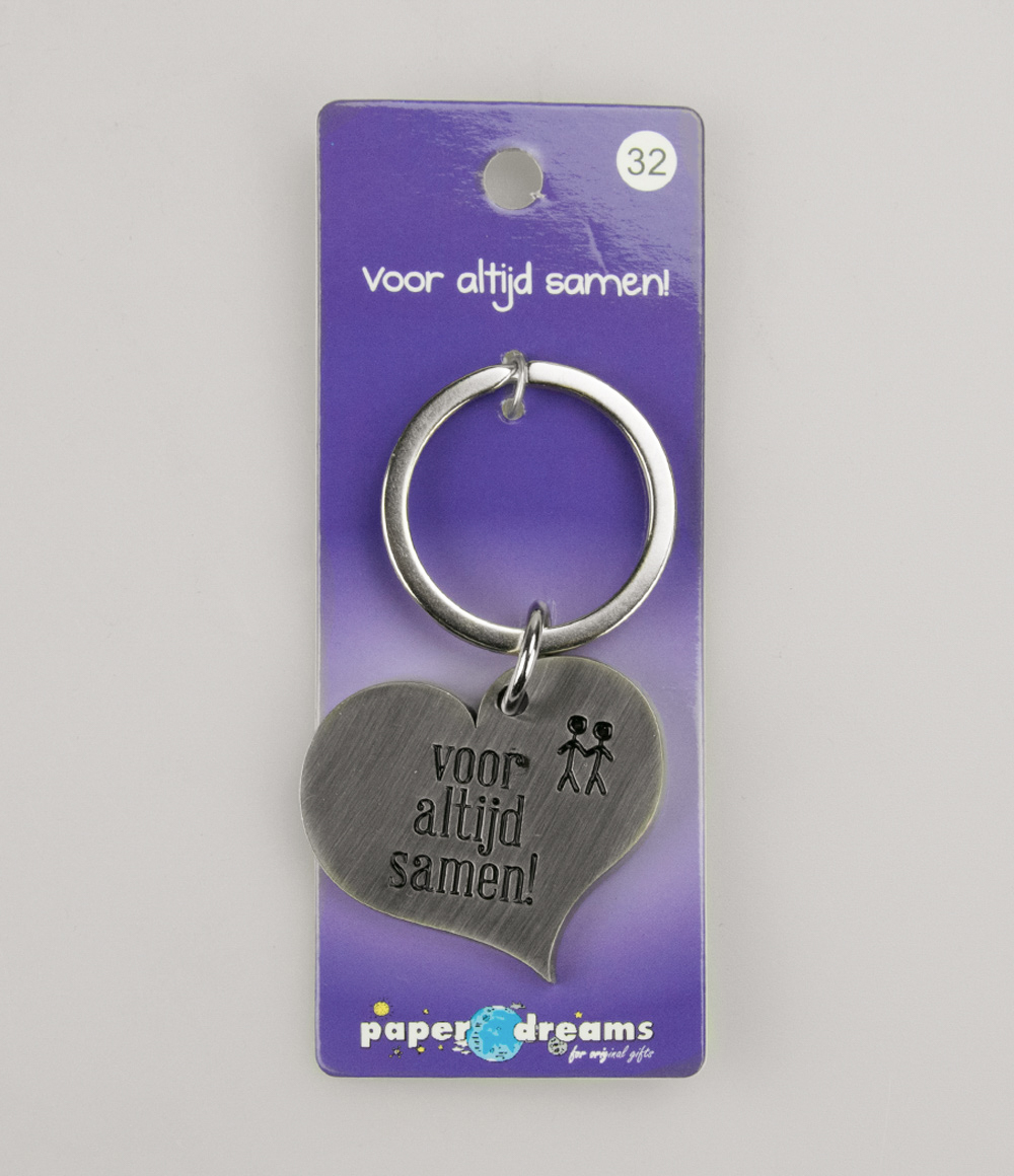 Hart sleutelhanger - voor altijd samen