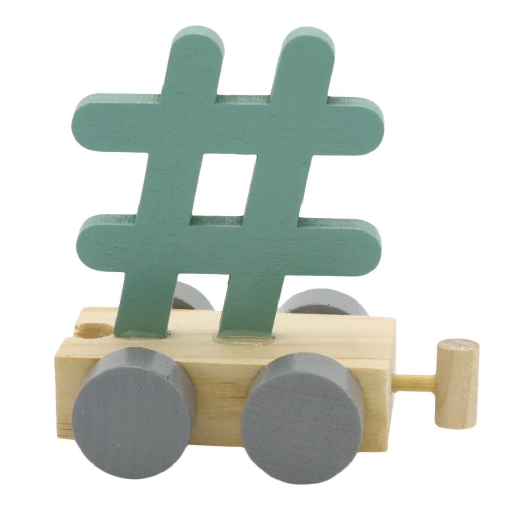 Treinletter hashtag Groen