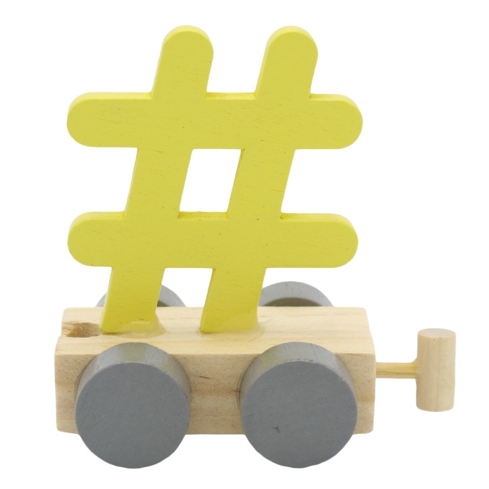 Treinletter hashtag Geel