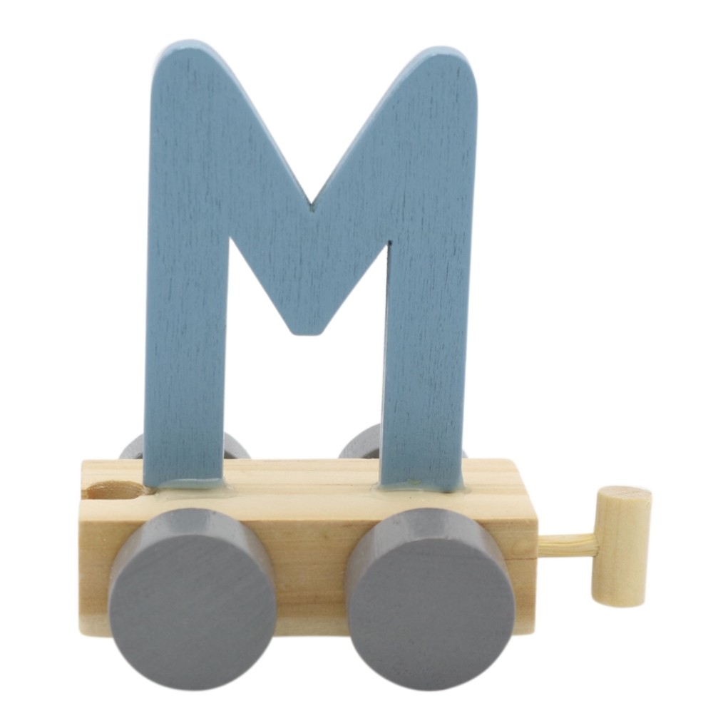 Treinletter M Blauw